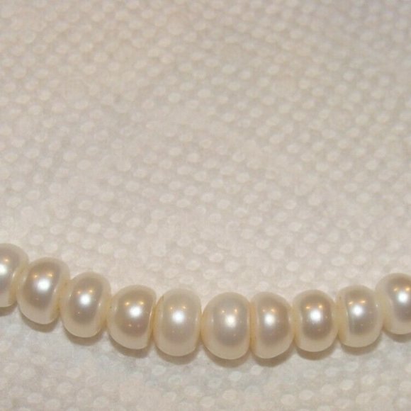 Sterling Silver Necklace Bracelet Set Real Pearls - Picture 5 of 10